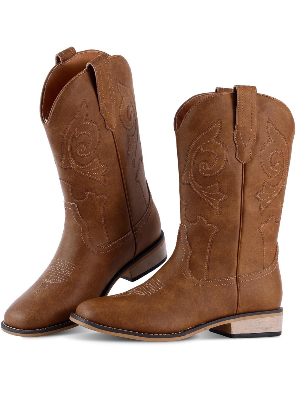 NWB RLW Kids Cowboy Boots for Boys Girls Western Square Toe Youth Boots